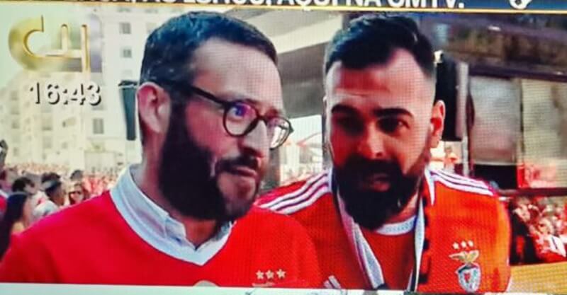 Adepto do Benfica interrompe Mauro Xavier e insulta CMTV (VÍDEO)